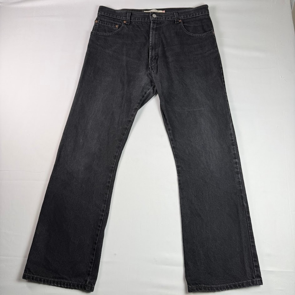 Levis 517 Mens Faded Black Boot Cut Jeans Vintage Y2K 36x30 Cotton Mexico